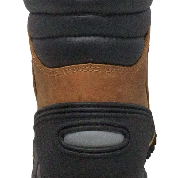 ADT Steel Toe Work Boots in Black and Tan - Picture 4 of 8